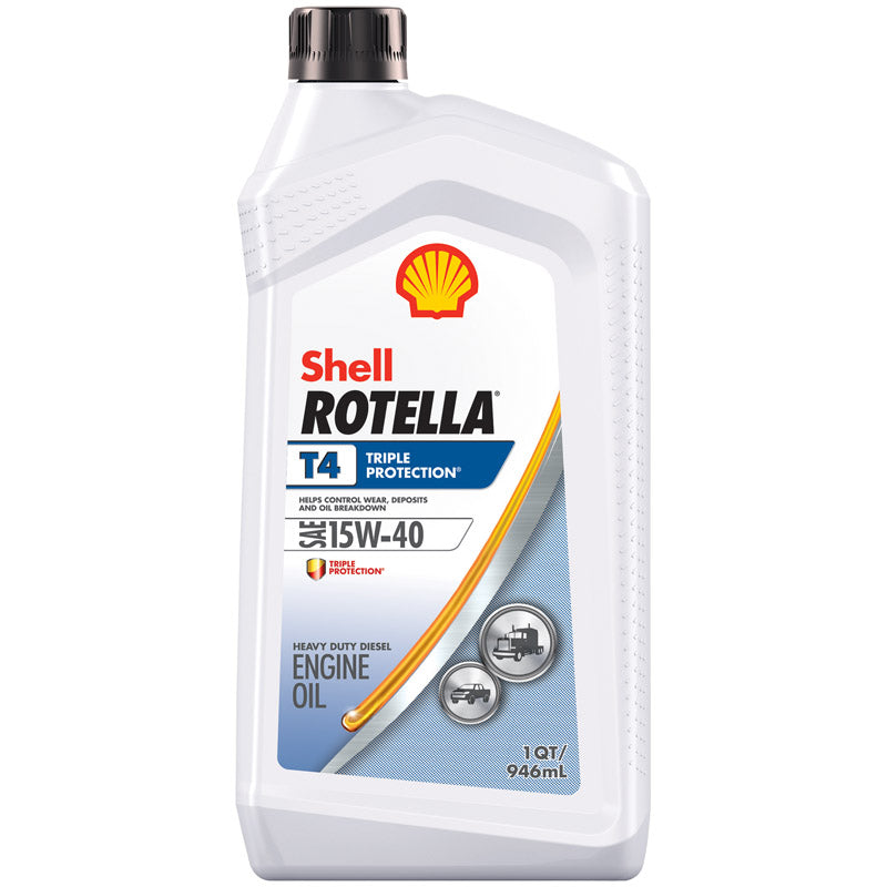 Load image into Gallery viewer, Shell Rotella 15W-40 Diesel Heavy Duty Engine Oil 1 qt
