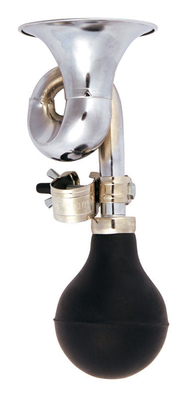 Load image into Gallery viewer, Bell Sports Honker 300 Steel Bugle Horn Silver/Black
