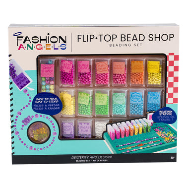 Fashion Angels Flip Top Bead Shop Beading Set - Easy to Pour - Assorted Colors
