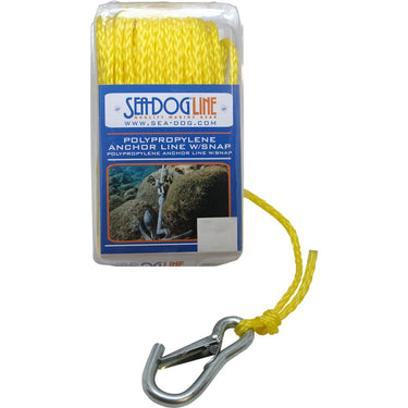Sea-Dog Poly Pro Anchor Line w/Snap - 1/4" x 100 (Yellow)