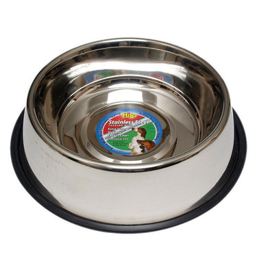 HiLo Silver Plain Stainless Steel 96 oz Pet Dish For Dogs