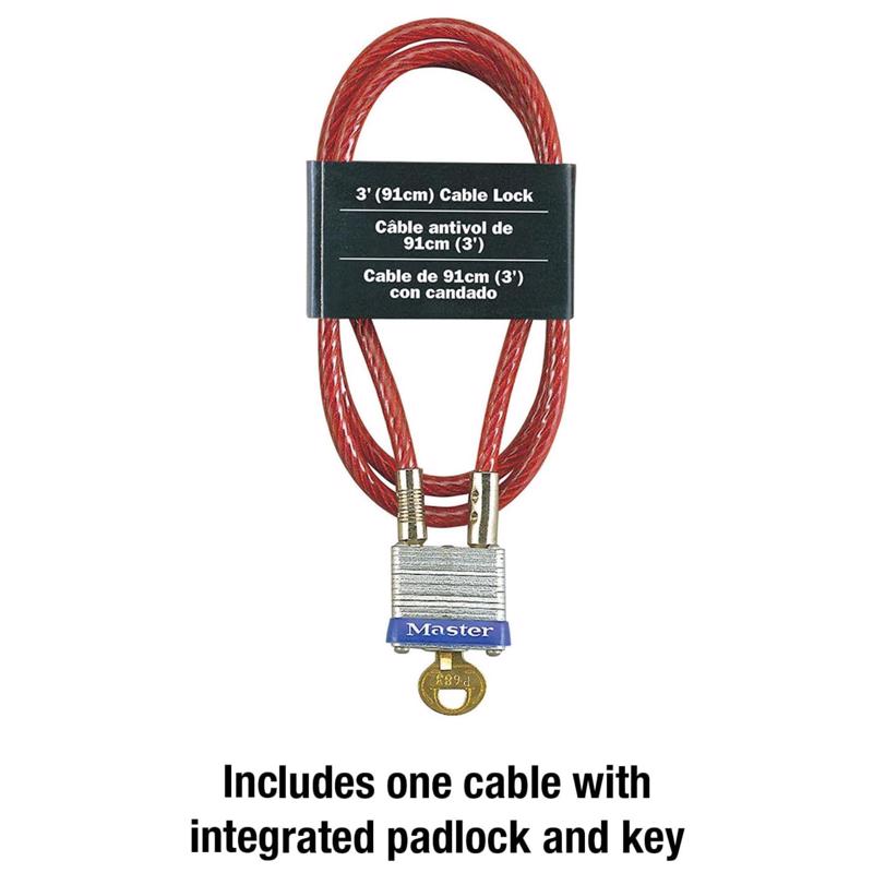 Load image into Gallery viewer, Master Lock 3/16 in. D X 36 in. L Vinyl Coated Steel Locking Cable
