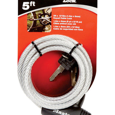 Master Lock 5/16 in. D X 60 in. L Vinyl Coated Steel Locking Cable