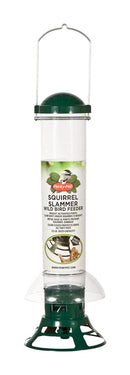 Perky-Pet Squirrel Slammer Wild Bird 3.5 lb Metal/Plastic Bird Feeder 3 ports