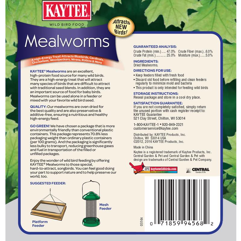 Load image into Gallery viewer, Kaytee Bluebird Dried Mealworm Mealworms 7 oz

