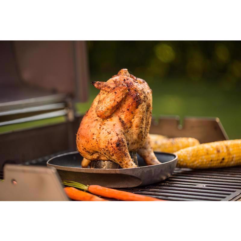 Load image into Gallery viewer, Weber Deluxe Steel Poultry Roaster 15.5 in. L X 12.3 in. W 1 pk
