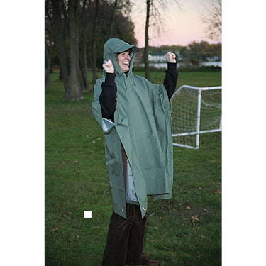 Boulder Creek Green PVC-Coated Nylon Rain Poncho One Size Fits All 20 mil