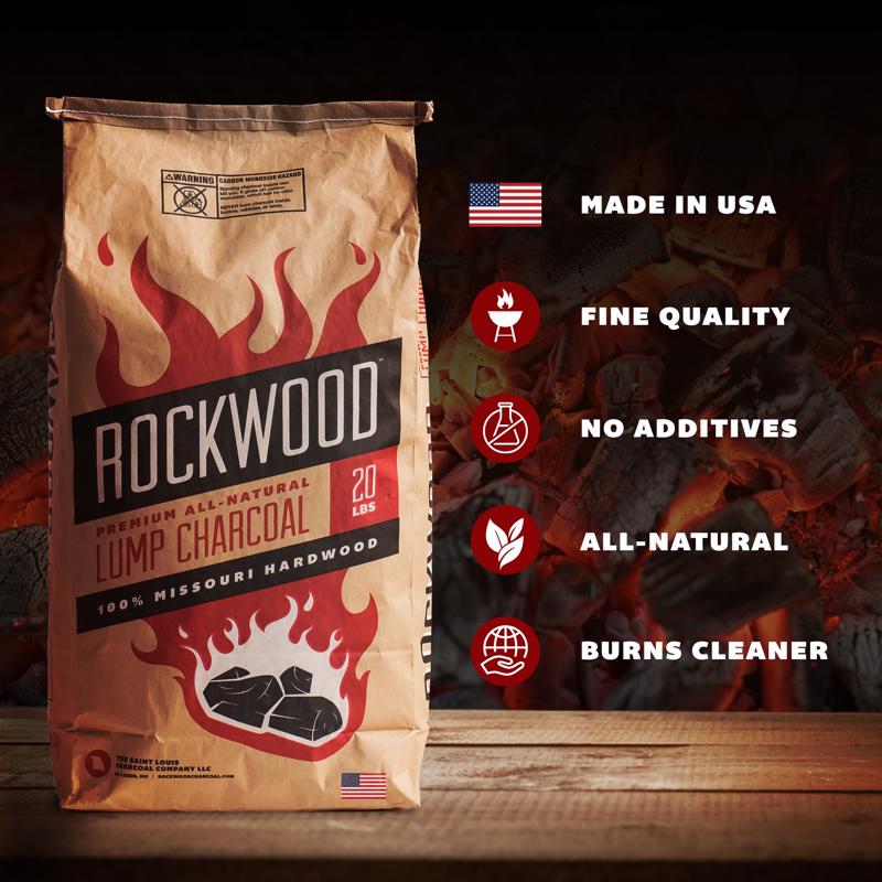 Load image into Gallery viewer, Rockwood All Natural Hardwood Lump Charcoal 20 lb
