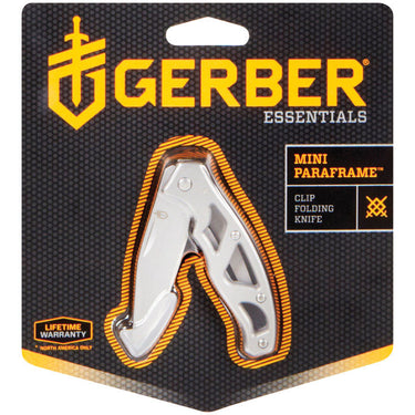 Gerber Paraframe Mini Silver High Carbon Stainless Steel 5.25 in. Knife