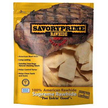 Savory Prime Chicken Flavor All Size Dogs All Ages Rawhide Chips Beef Rawhide 6 in. L 1 pk