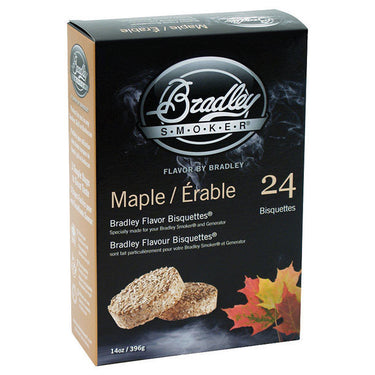 Bradley Smoker All Natural Maple All Natural Wood Bisquettes 24 pk