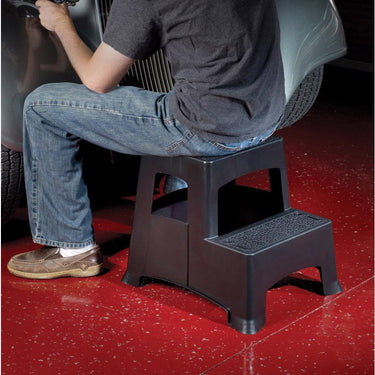 Tricam 16 in. H X 15.75 in. W X 19.25 in. D 325 lb. capacity 2 step Plastic Step Stool