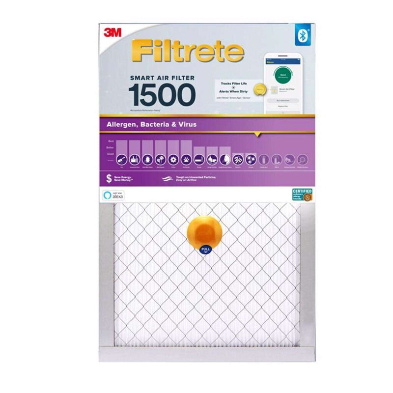 Load image into Gallery viewer, Filtrete 20 in. W X 25 in. H X 1 in. D Polypropylene 12 MERV Smart Air Filter 1 pk
