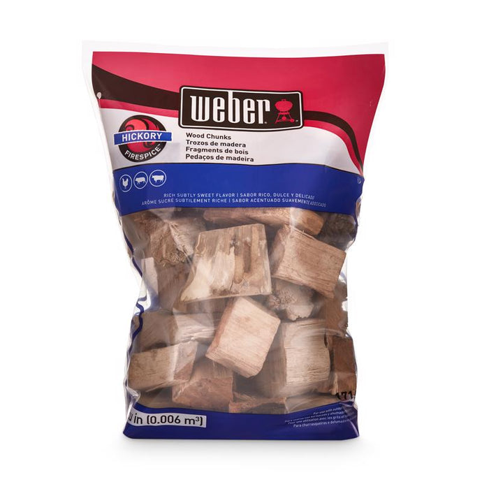 Weber Firespice Hickory All Natural Hickory Wood Smoking Chunks 350