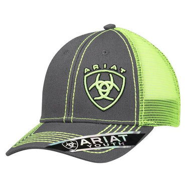 Ariat Contrast Stitching Youth Cap (Lime) Size L