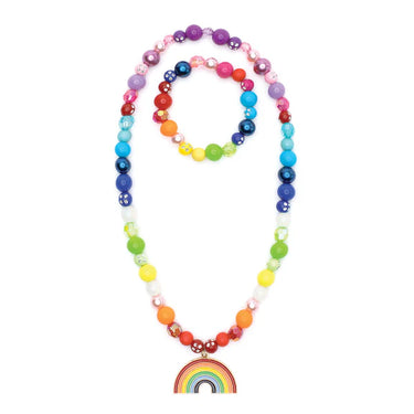 Double Rainbow Necklace & Bracelet Set