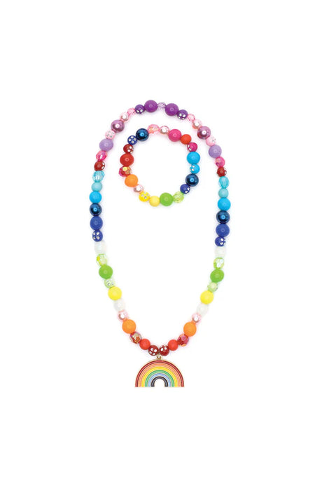 Double Rainbow Necklace & Bracelet Set