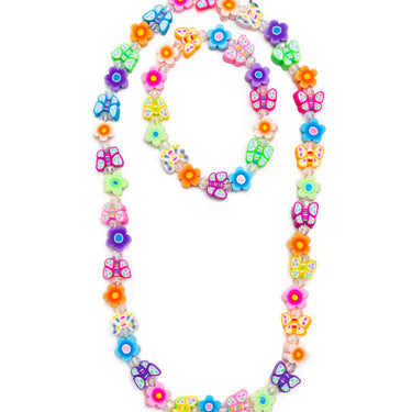 Flutter Flowers Necklace & Bracelet Set
