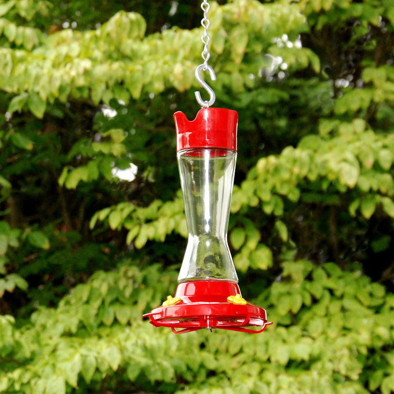 Load image into Gallery viewer, Perky-Pet Hummingbird 16 oz Glass/Plastic Pinch Waist Nectar Feeder 4 ports
