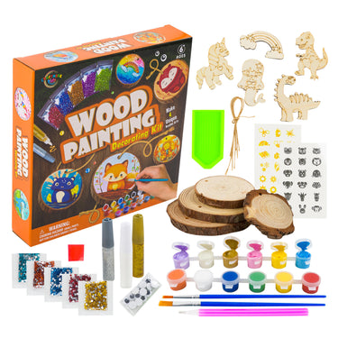 Craftology Kids Wood Painting Decorating Kit