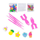 Loom band kit tools, hooks, charms and bags of clips