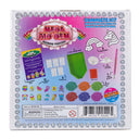 Back of the Mega Big Gem diamond painting kit box showing the contents and designs