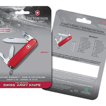 Victorinox Recruit Red 420 HC Stainless Steel 3.3 in. Multi-Function Knife