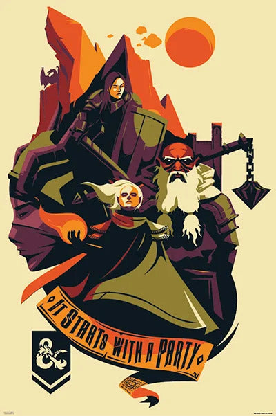 Dungeons & Dragons - Starts With a Party Poster