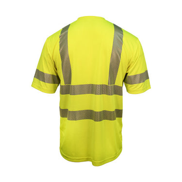 Key ANSI Class 3 Segmented Tape UltraSoft Short Sleeve Pocket Tee (Hi-Vis Yellow) Size 3XL