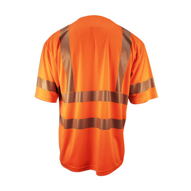 Key ANSI Class 3 Segmented Tape UltraSoft Short Sleeve Pocket Tee (Hi-Vis Orange) Size 3XL