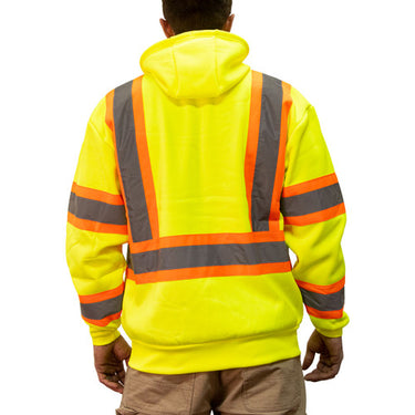 Key ANSI Class 3 Hooded Sweatshirt (Hi-Vis Yellow) Size L