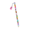 Care Bears jumbo pencil with rainbow print and a pink sharpener attached