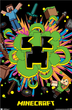 Minecraft Neon Poster