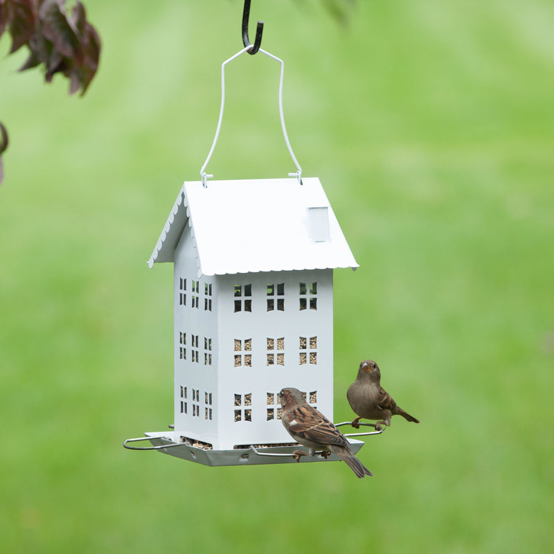 Load image into Gallery viewer, Perky-Pet Wild Bird 2.8 lb Metal Farmhouse Bird Feeder 4 ports
