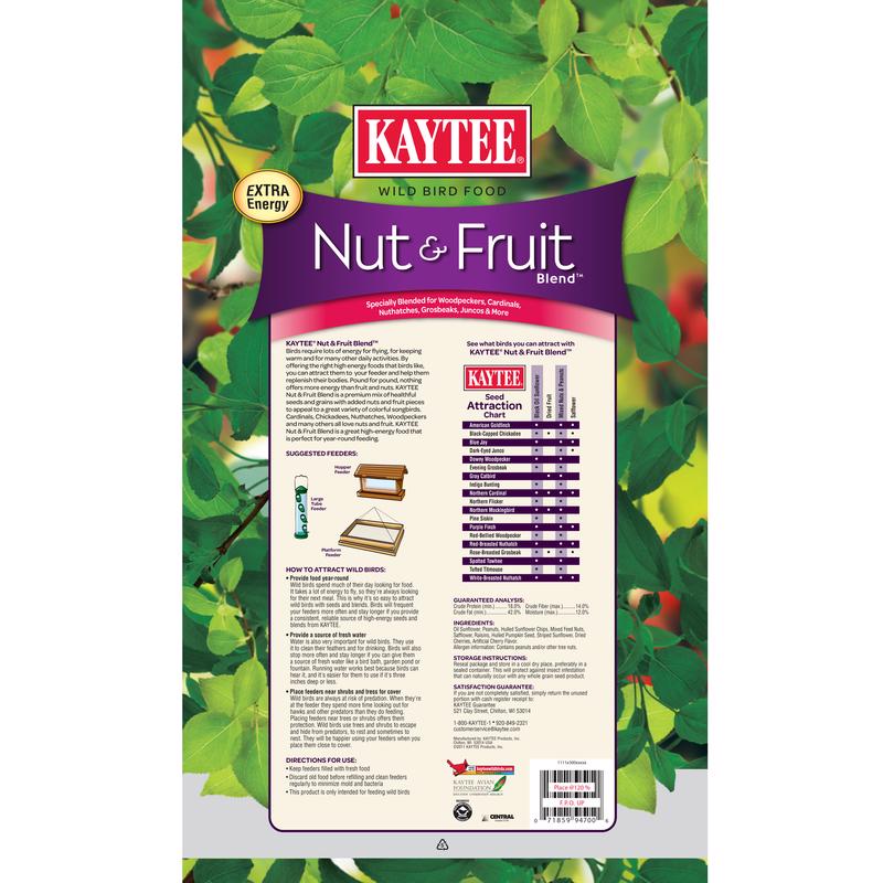 Load image into Gallery viewer, Kaytee Songbird Nut &amp; Fruit Wild Bird Food 20 lb
