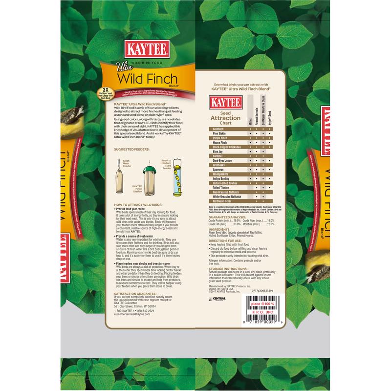 Load image into Gallery viewer, Kaytee Ultra Wild Finch Blend Wild Bird/Poultry Nyjer Seed Wild Bird Food 5 lb
