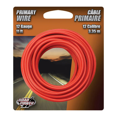 Coleman Cable 11 ft. Stranded 12 Ga. Primary Wire Red