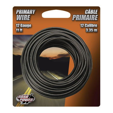 Coleman Cable 11 ft. Stranded 12 Ga. Primary Wire Black