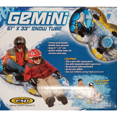 Emsco ESP Gemini Dual-Rider Inflatable PVC Snow/Water Tube 61 in.