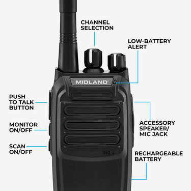 Midland BR200 BizTalk® Business Band Two-Way Radio