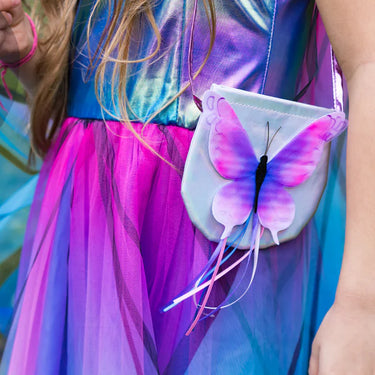 Blue Butterfly Twirl Dress with Wings & Headband - Size 5-6