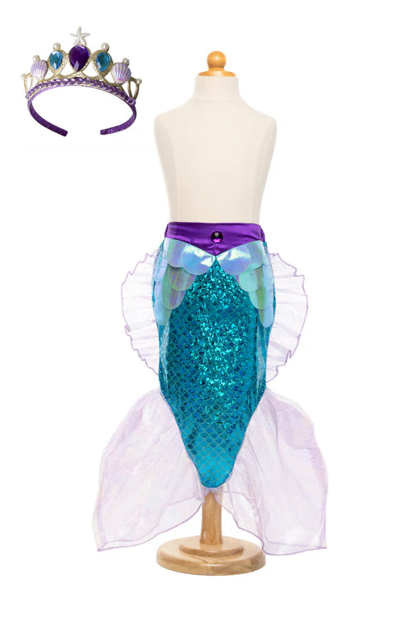 Load image into Gallery viewer, Mermaid Glimmer Skirt Set with Headband
