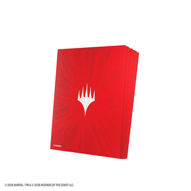 Gamegenic Card Sleeves: MTG Premium Double Sleeving Pack- Marvel Super Heroes- Comic Burst Red (105ct)