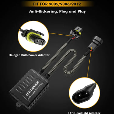 Auxbeam Decoder-pro Enhanced Led Headlight Bulbs Canbus Decoder Harness Resistor Conversion Kit 2pcs/set