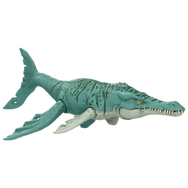 Teal Torvoneustes sea reptile figure from the Jurassic World Rebirth Frenzy Pack line