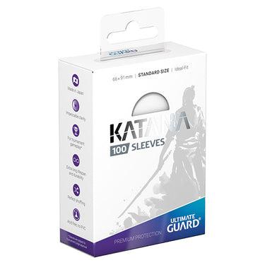 Ultimate Guard Card Sleeves: Katana Sleeves Standard Size- Transparent (100ct)