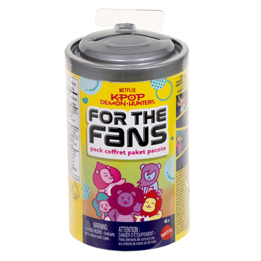KPop Demon Hunters For the Fans pack in a yellow can-style package