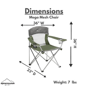 Alpine Mountain Gear Mega Mesh Chair (Green)