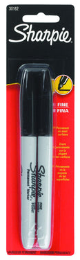 Sharpie Black Fine Tip Permanent Marker 2 pk
