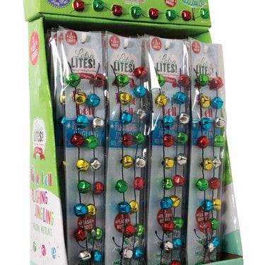 DM Merchandising Lotsa Lights Light up Bells Necklace Metal 1 pk